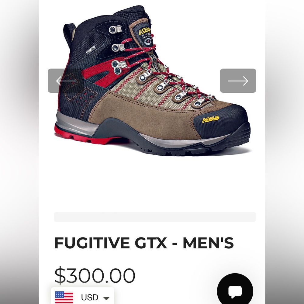 ASOLO FUGITIVE GTX Boots Men’s Sz 14